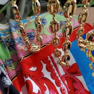 LUXURY MARINER HOLLOW CHAIN GOLD FILLED  PUFF SET